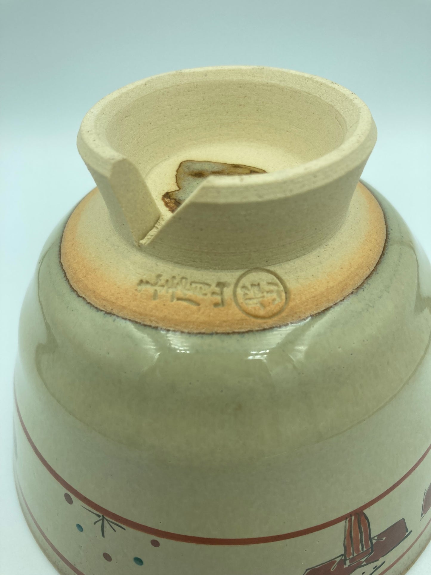 Chawan , Bol matcha vintage artiste Japonais Le 3eme Shozan Oshio 1970~
