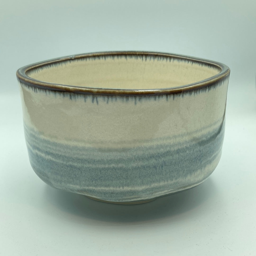 Bol Chawan Blanc Bleu 12cm