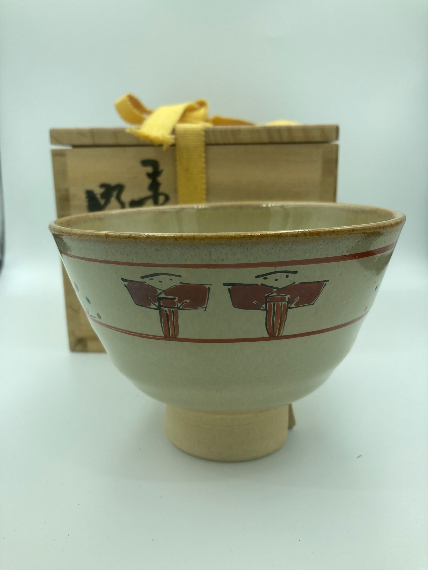 Chawan , Bol matcha vintage artiste Japonais Le 3eme Shozan Oshio 1970~