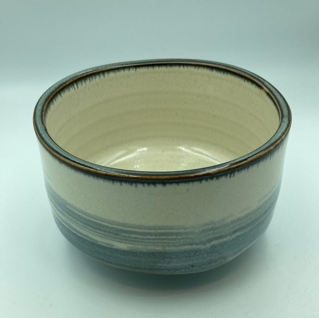 Bol Chawan Blanc Bleu 12cm