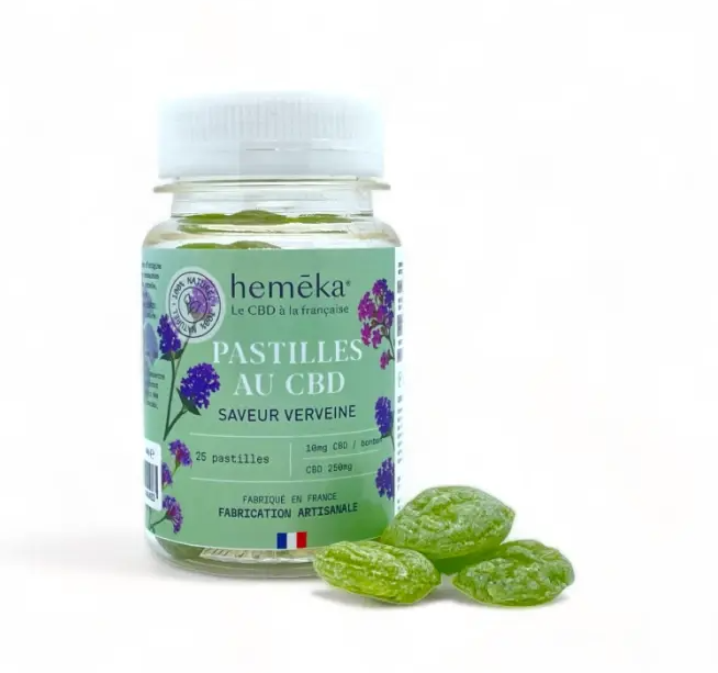 25 Pastilles au CBD - Verveine - 10mg