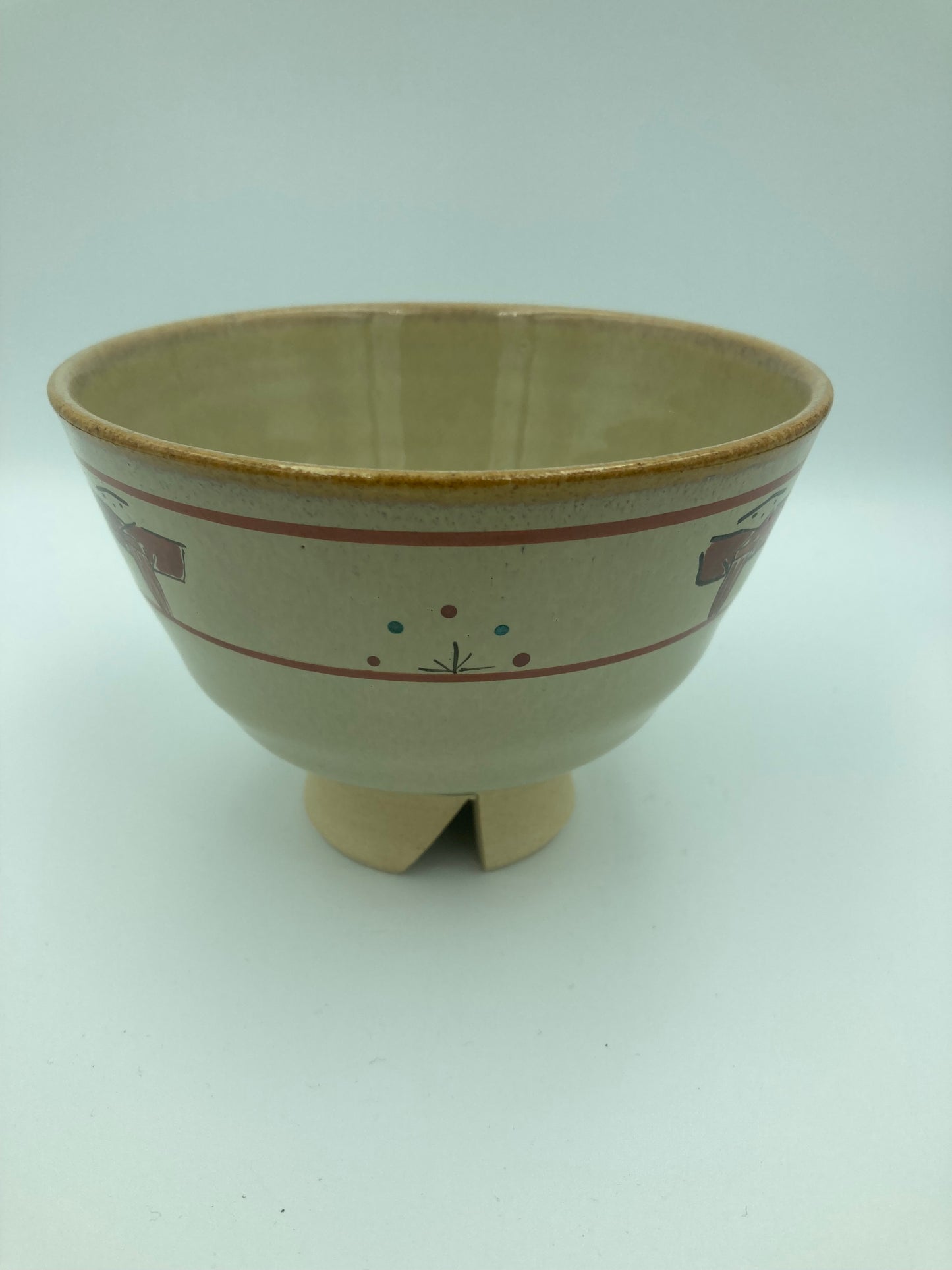 Chawan , Bol matcha vintage artiste Japonais Le 3eme Shozan Oshio 1970~
