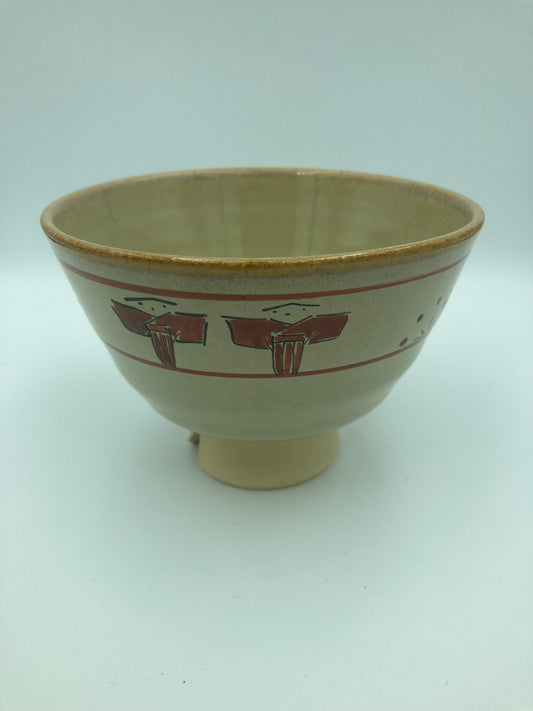 Chawan , Bol matcha vintage artiste Japonais Le 3eme Shozan Oshio 1970~