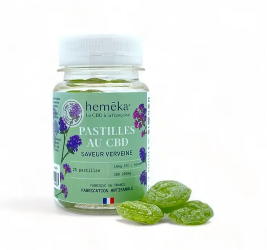 25  Pastilles au CBD - Verveine - 10mg