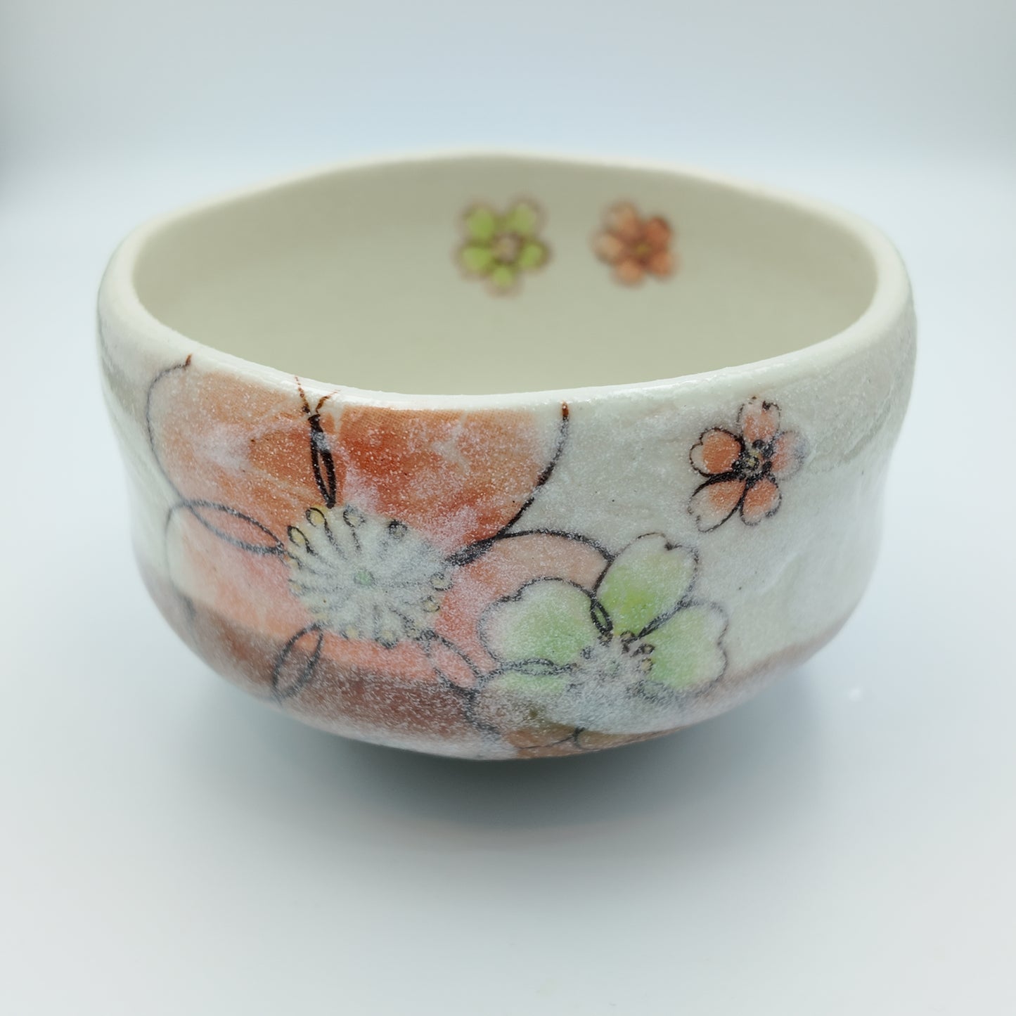 Chawan en céramique Minoyaki - L 9.5 cm  X H 6.3cm