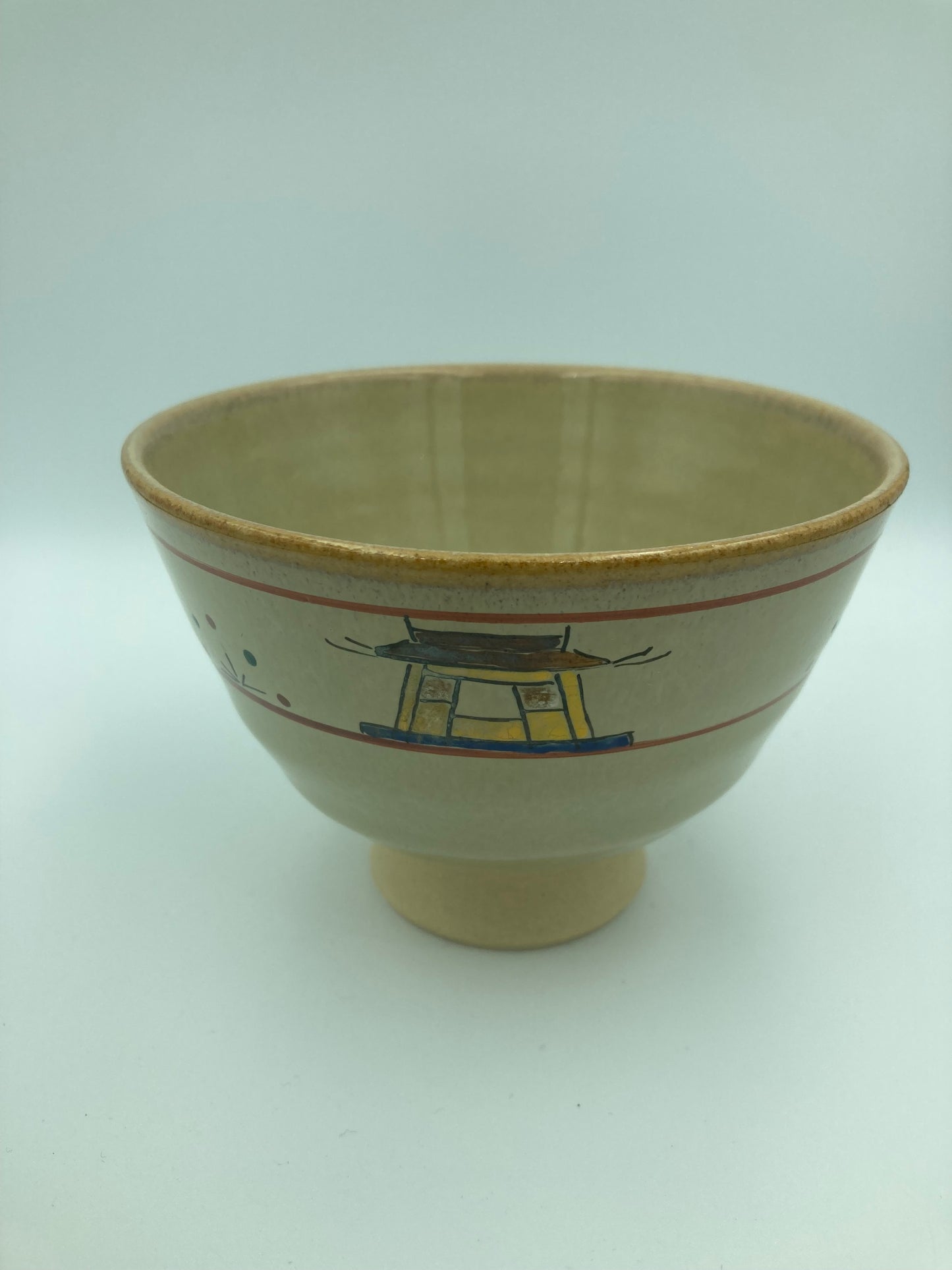 Chawan , Bol matcha vintage artiste Japonais Le 3eme Shozan Oshio 1970~